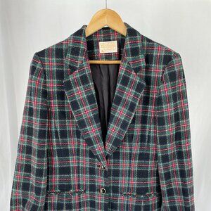 Vintage 1970s Pendleton Platted 100% Virgin Wool Business Jacket